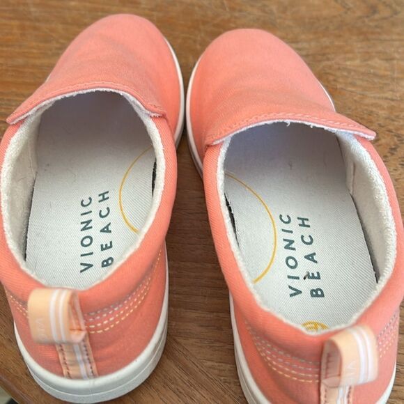 Vionic Beach Sneakers Shoes Marshall Peach 5 - Picture 6 of 9
